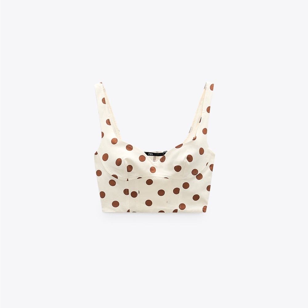 DOTTED CROP TOP